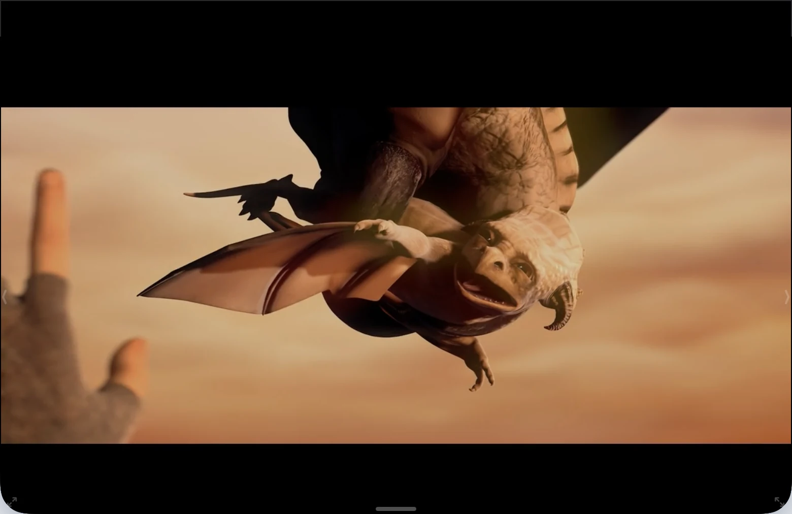 Cinema Mode in NotchBrowser: the trailer for the open movie Sintel fills the whole panel with the page around it hidden